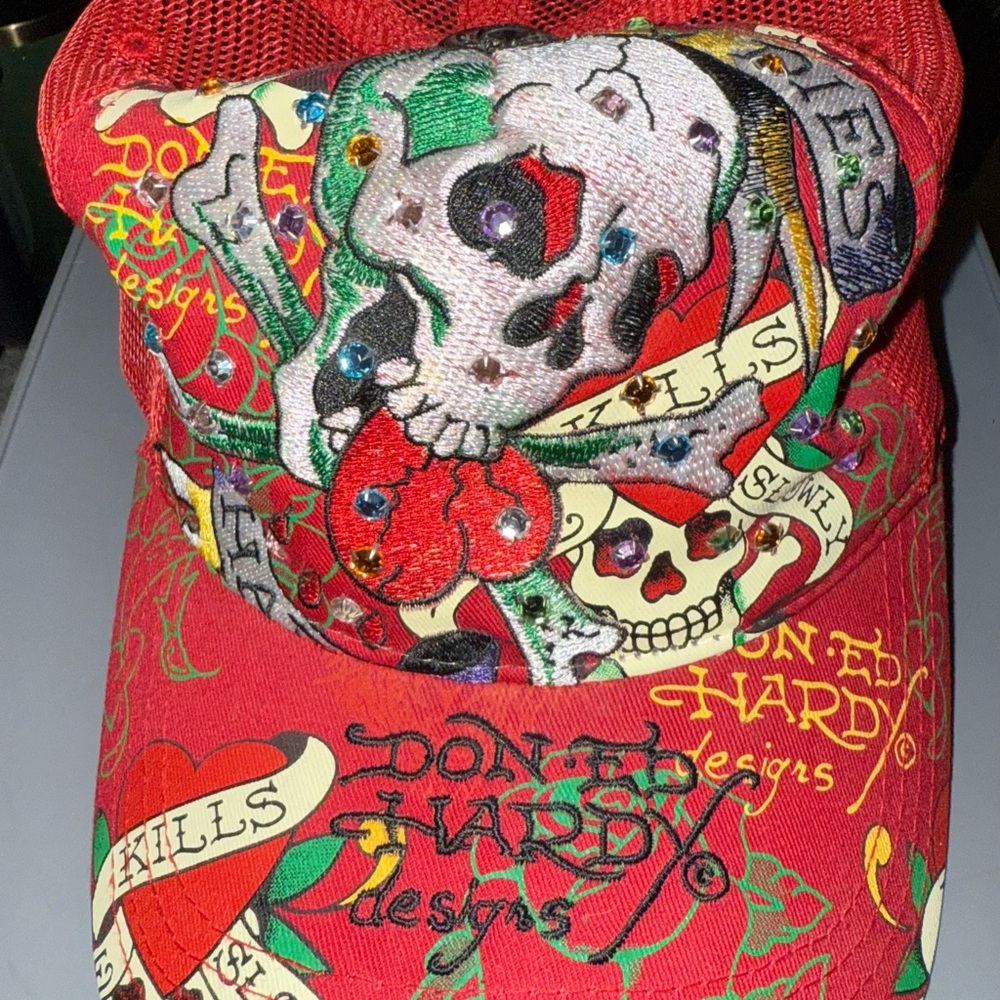 Ed Hardy Red Skull Hat